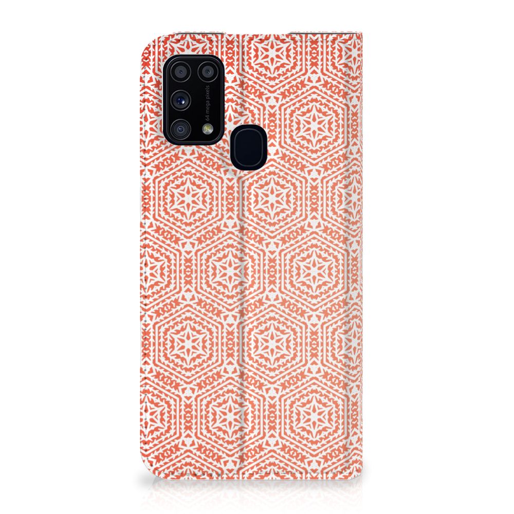 Samsung Galaxy M31 Hoesje met Magneet Pattern Orange - B2C Telecom