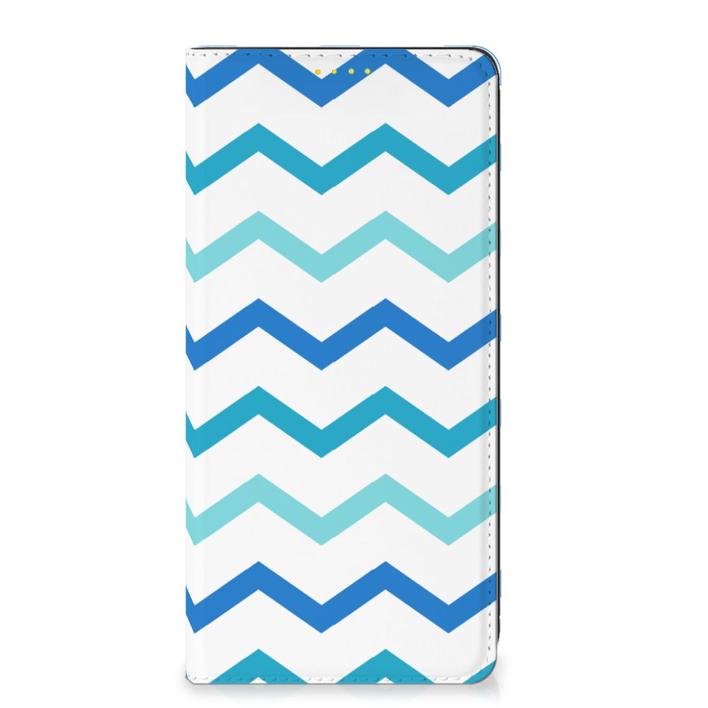 Xiaomi Poco X3 Pro | Poco X3 Hoesje met Magneet Zigzag Blauw - B2C Telecom
