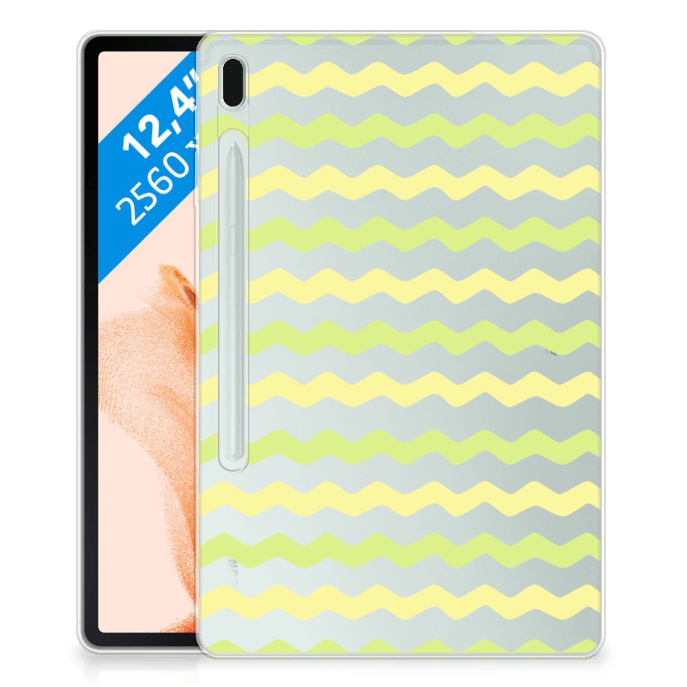 Samsung Galaxy Tab S7FE Hippe Hoes Waves Yellow - B2C Telecom