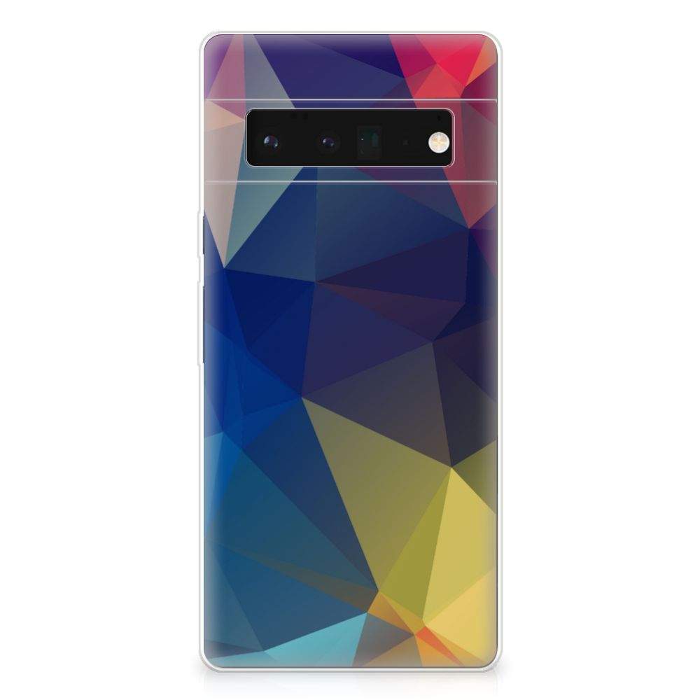 Google Pixel 6 Pro TPU Hoesje Polygon Dark