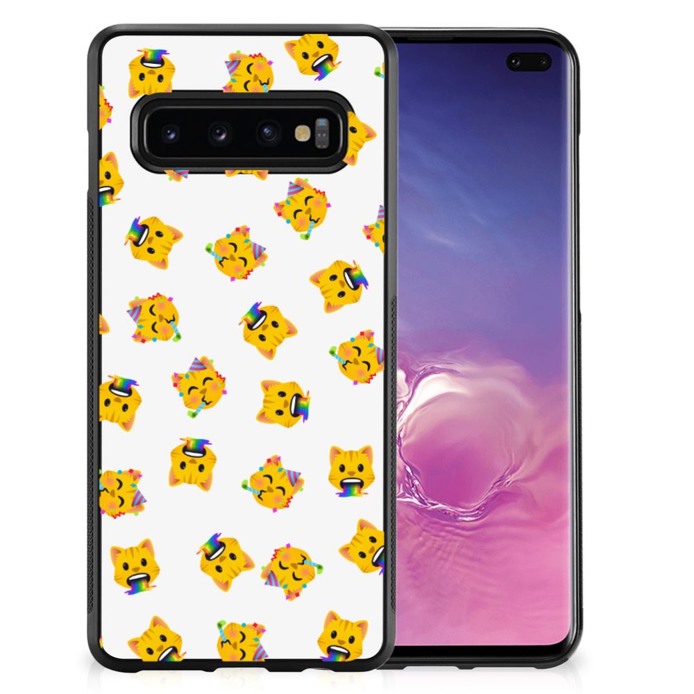 Bumper Case voor Samsung Galaxy S10+ Katten Emojis