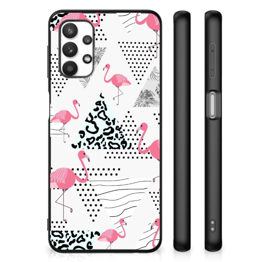 Samsung Galaxy A32 5G Dierenprint Telefoonhoesje Flamingo Triangle B2C Telecom
