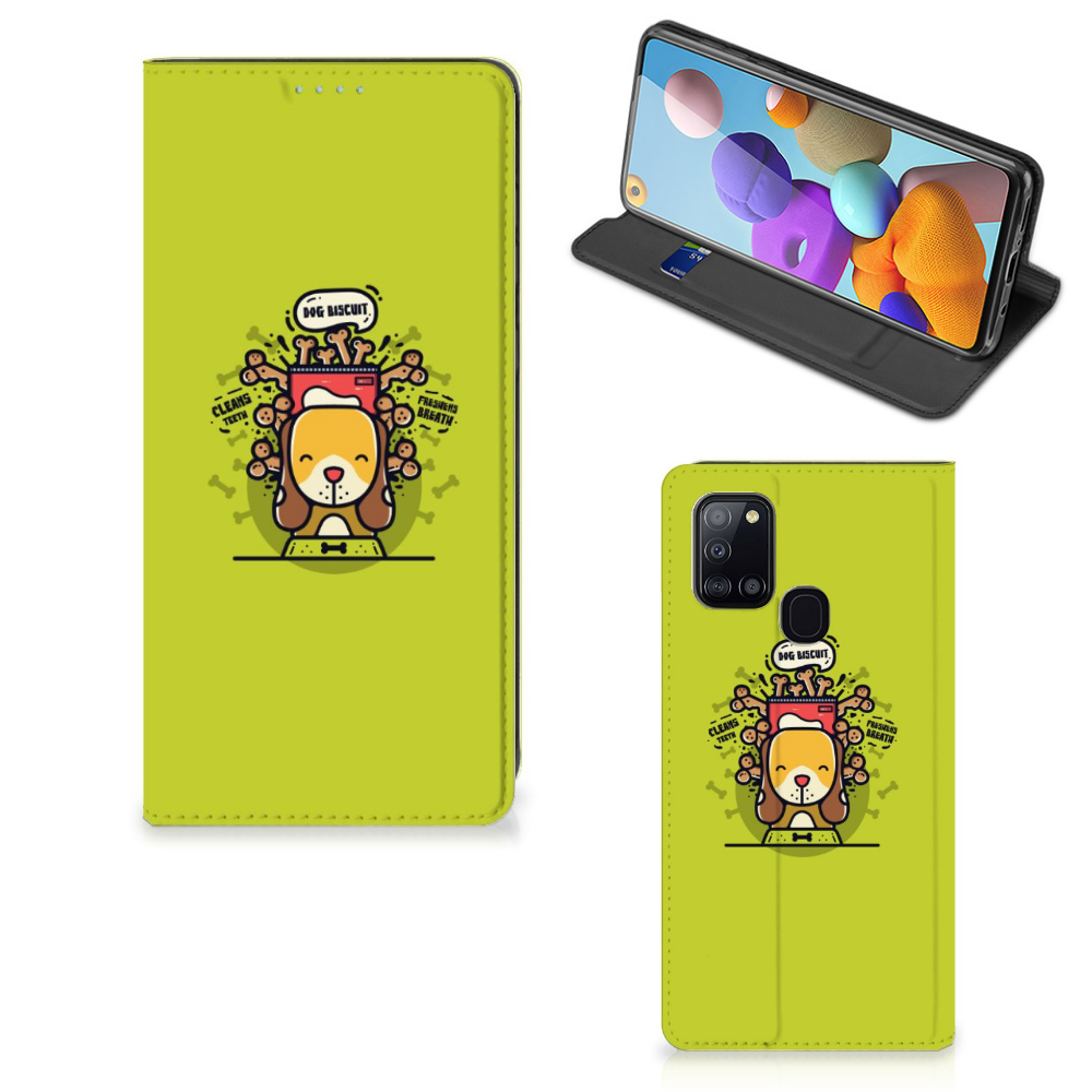Samsung Galaxy A21s Magnet Case Doggy Biscuit - B2C Telecom