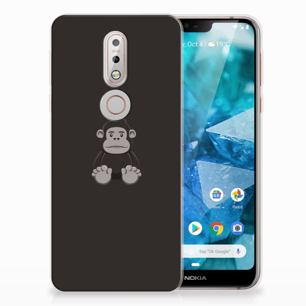 Nokia 7.1 Telefoonhoesje met Naam Gorilla