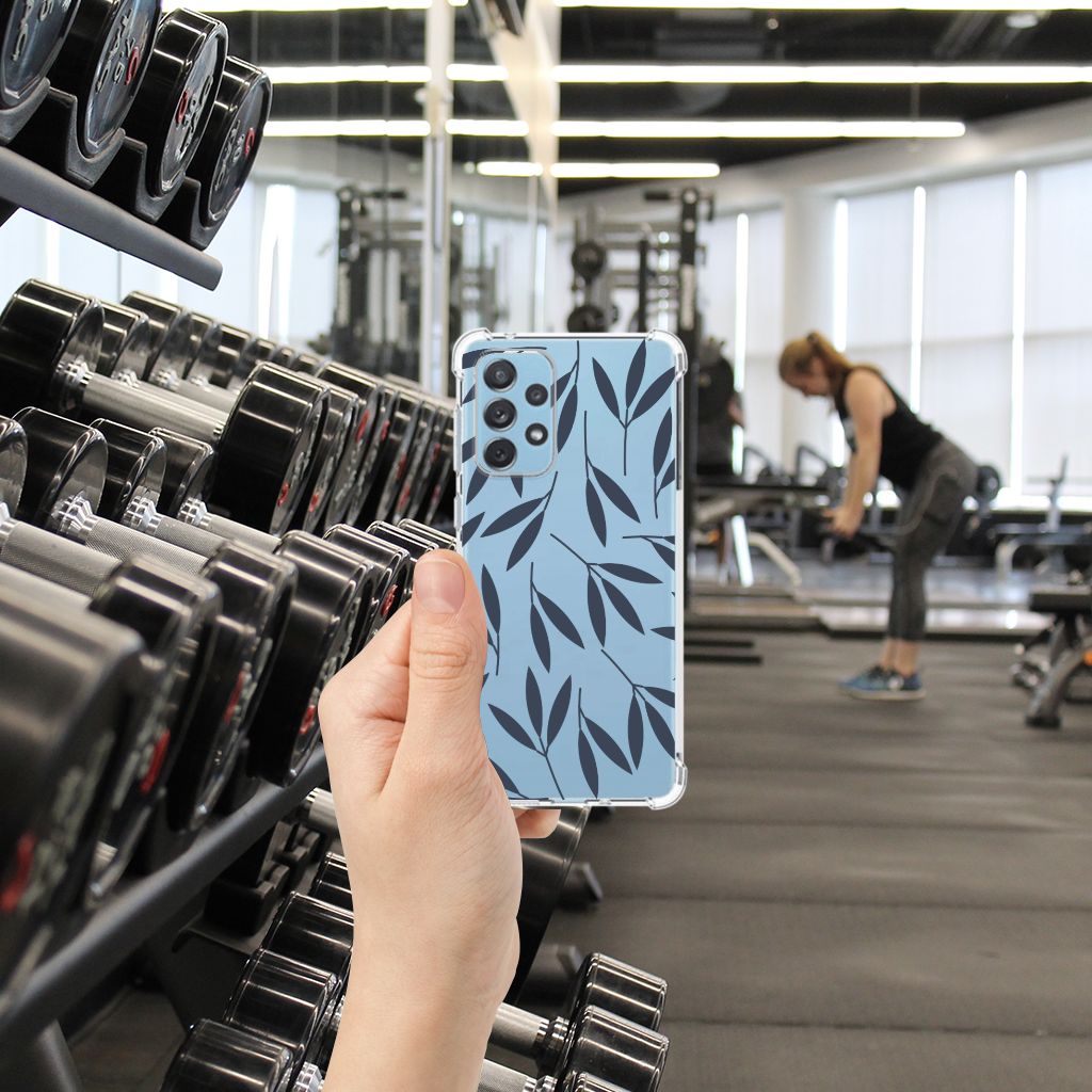 Samsung Galaxy A73 Case Leaves Blue B2C Telecom