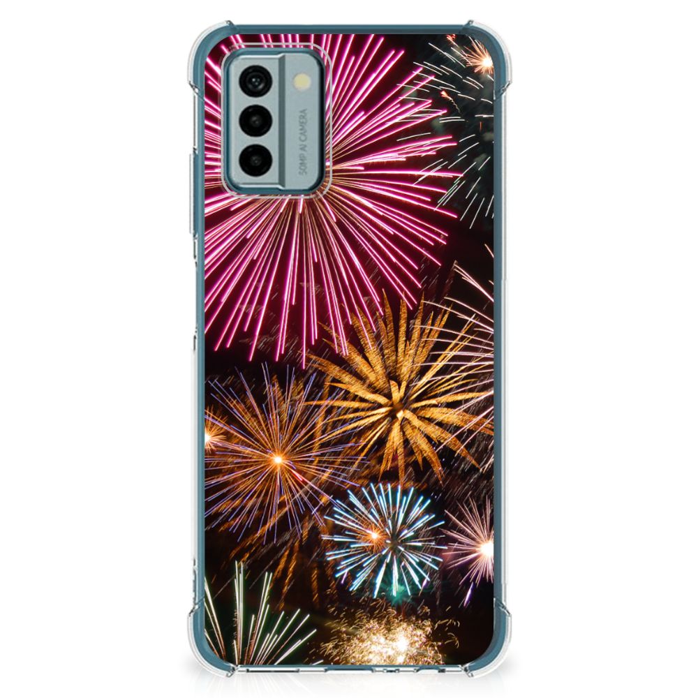 Nokia G22 Anti Shock Bumper Case Vuurwerk