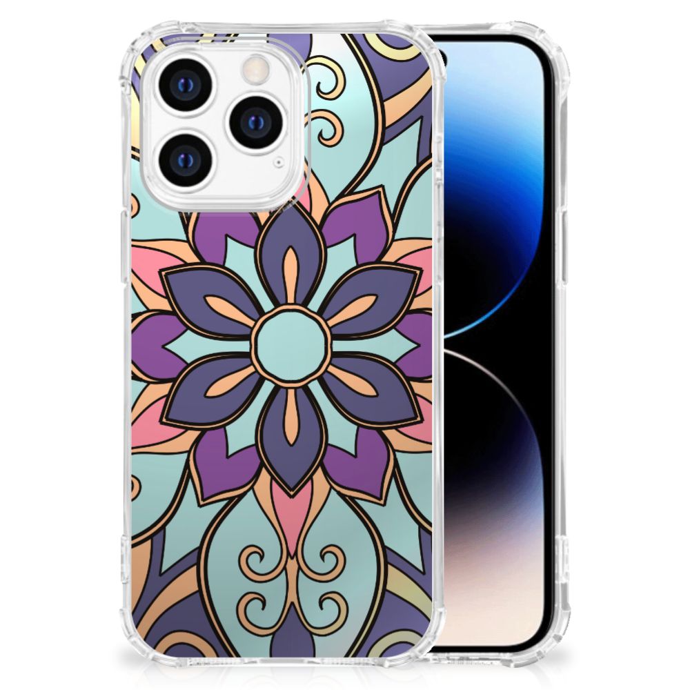 iPhone 14 Pro Case Purple Flower B2C Telecom