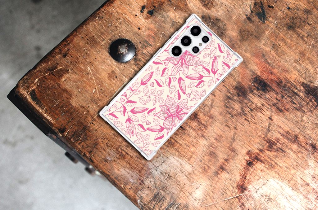 Samsung Galaxy S22 Ultra Case Pink Flowers B2C Telecom