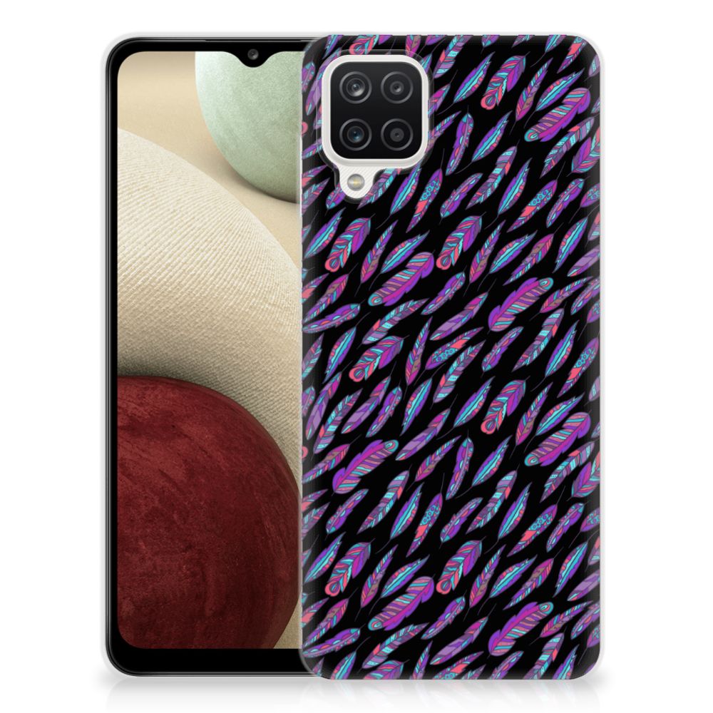 Samsung Galaxy A12 TPU bumper Feathers Color