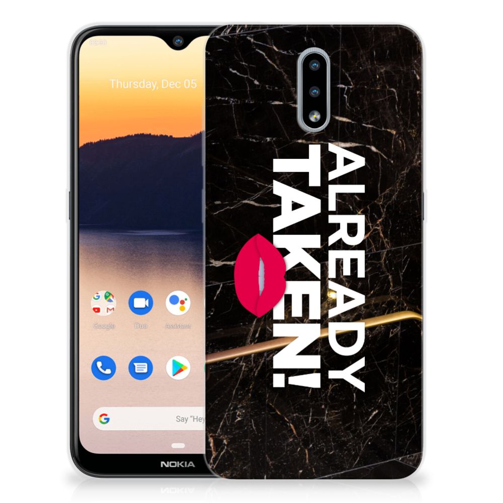 Nokia 2.3 Siliconen hoesje met naam Already Taken Black