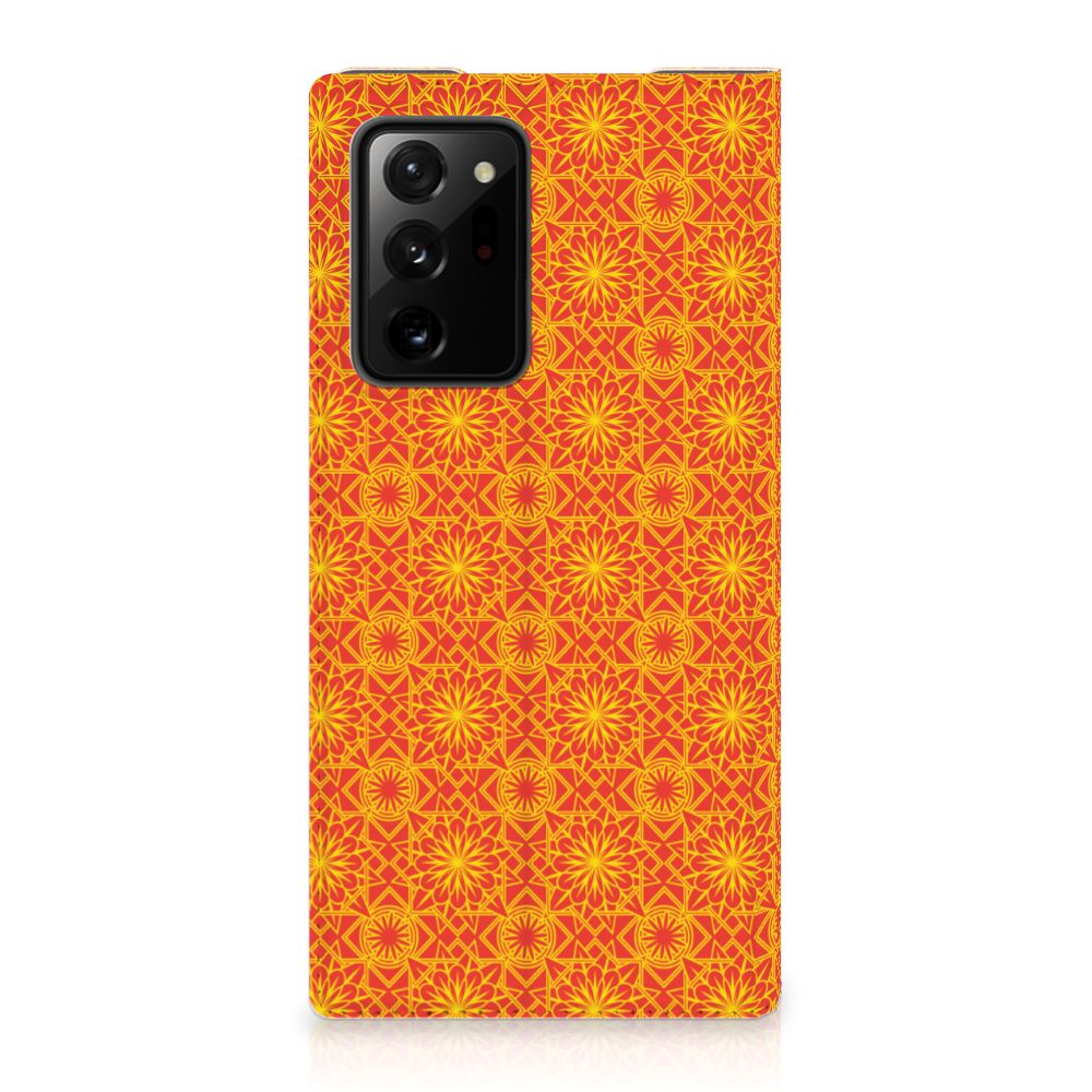 Samsung Galaxy Note 20 Ultra Hoesje met Magneet Batik Oranje - B2C Telecom
