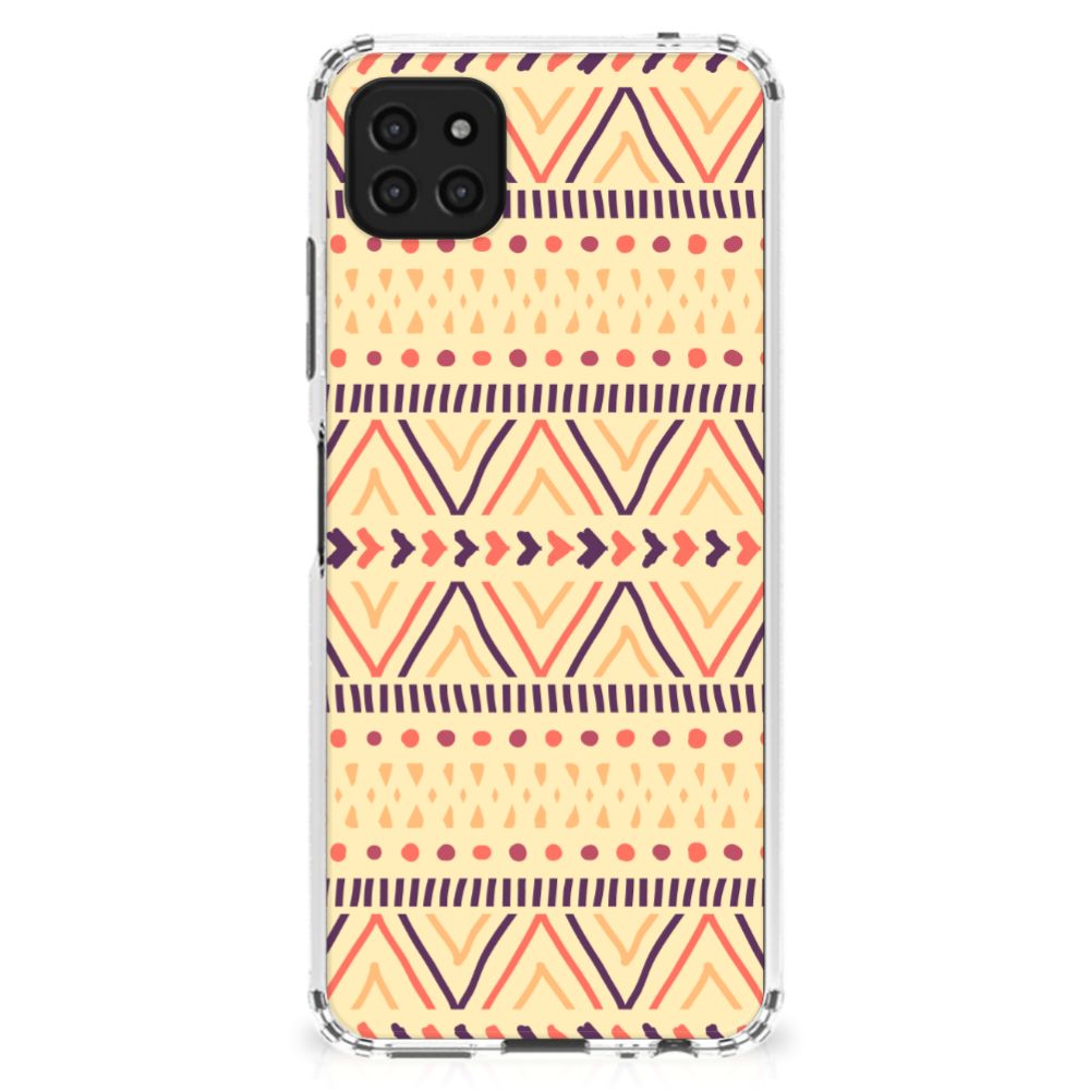 Samsung Galaxy A22 5G Doorzichtige Silicone Hoesje Aztec Yellow B2C Telecom