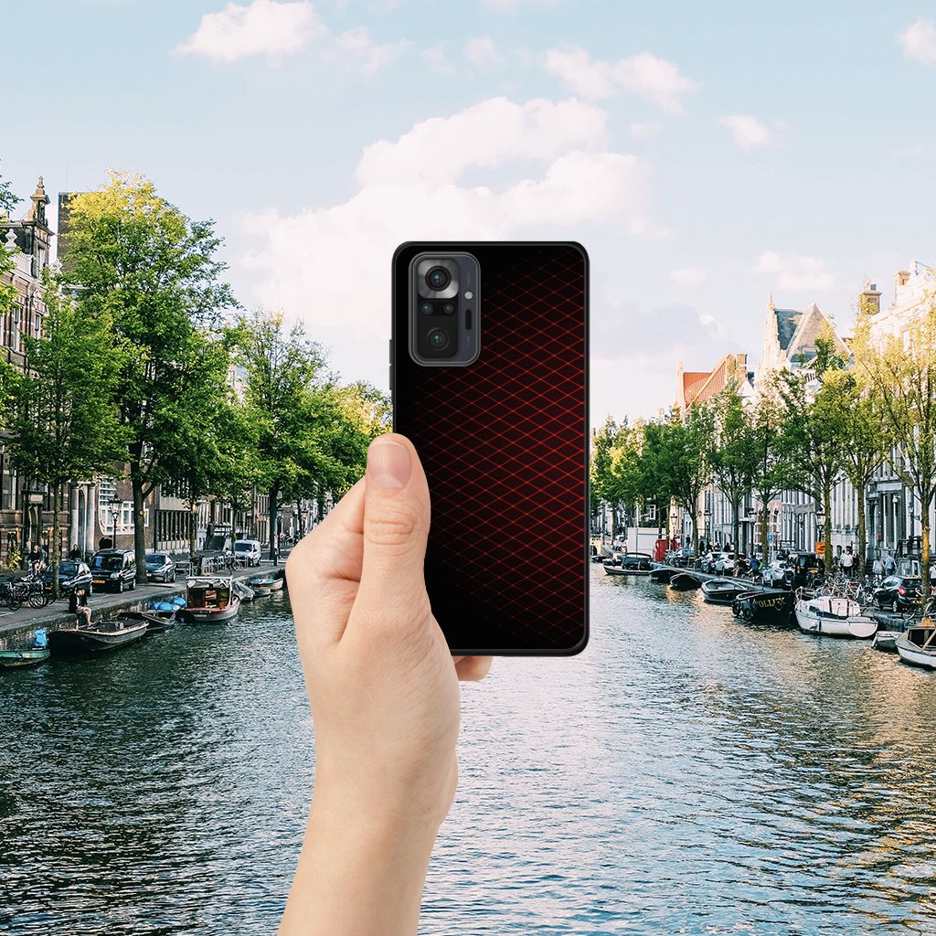 Xiaomi Redmi Note 10 Pro Back Case Geruit Rood B2C Telecom