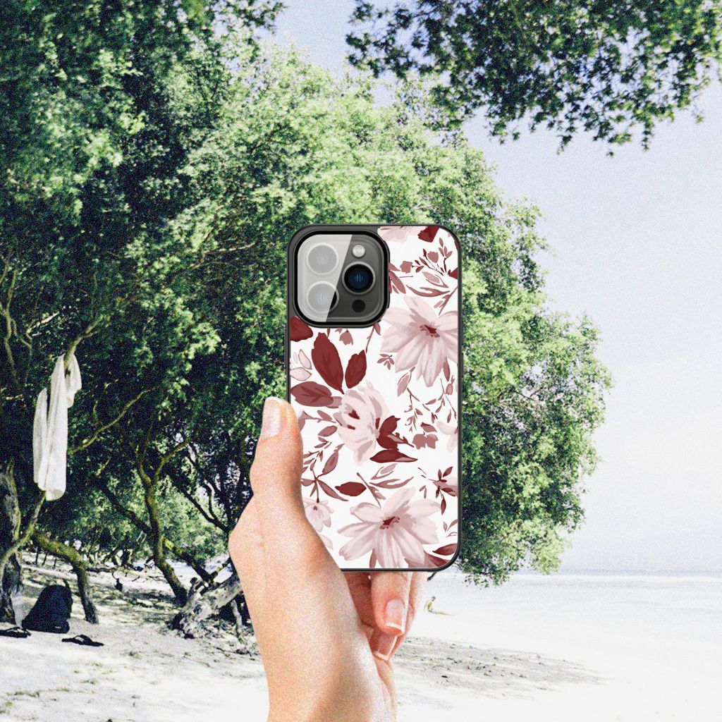 Kleurrijke Telefoonhoesje iPhone 13 Pro Watercolor Flowers B2C Telecom