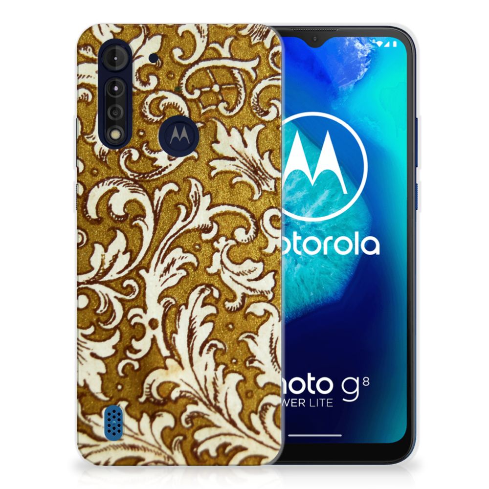 Siliconen Hoesje Motorola Moto G8 Power Lite Barok Goud B2C Telecom