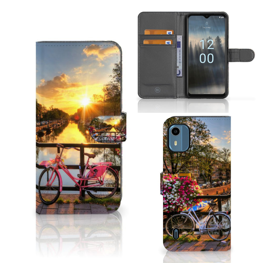 Nokia C12 Flip Cover Amsterdamse Grachten