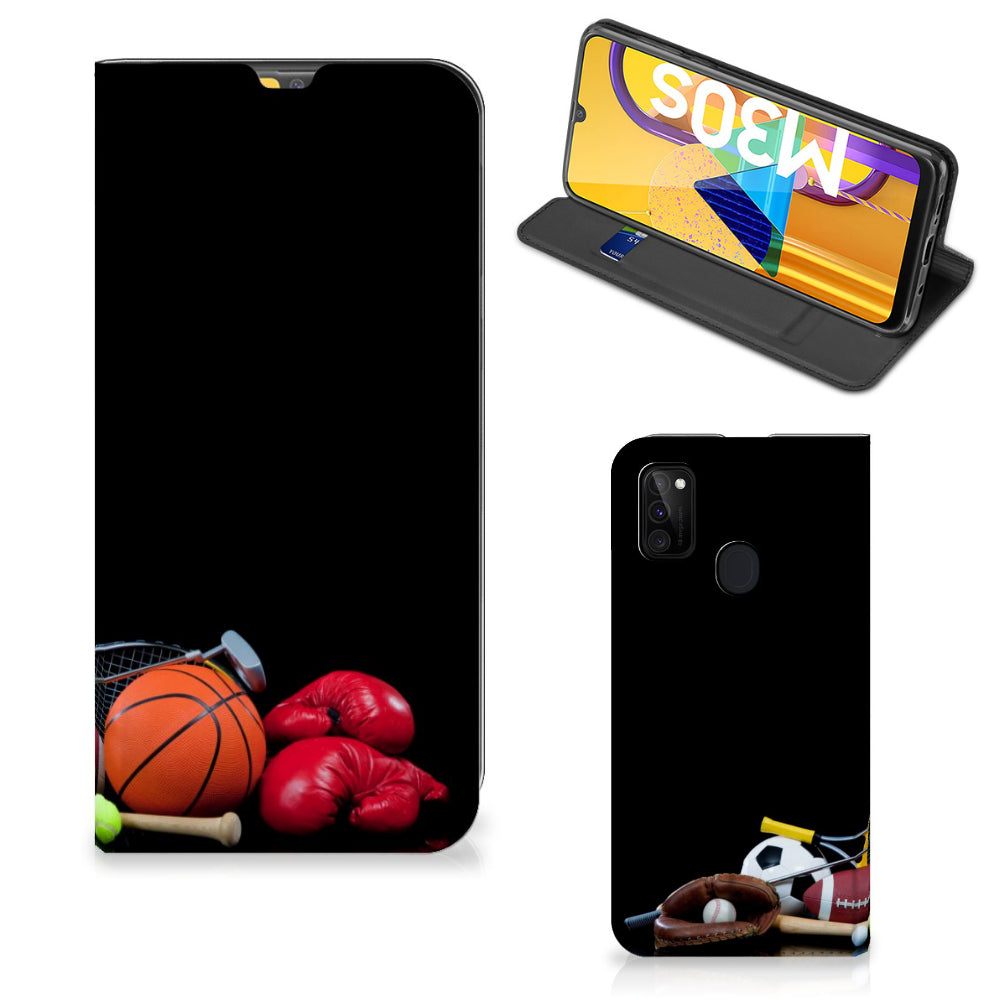 Samsung Galaxy M30s | M21 Hippe Standcase Sports with various sports equipment designs