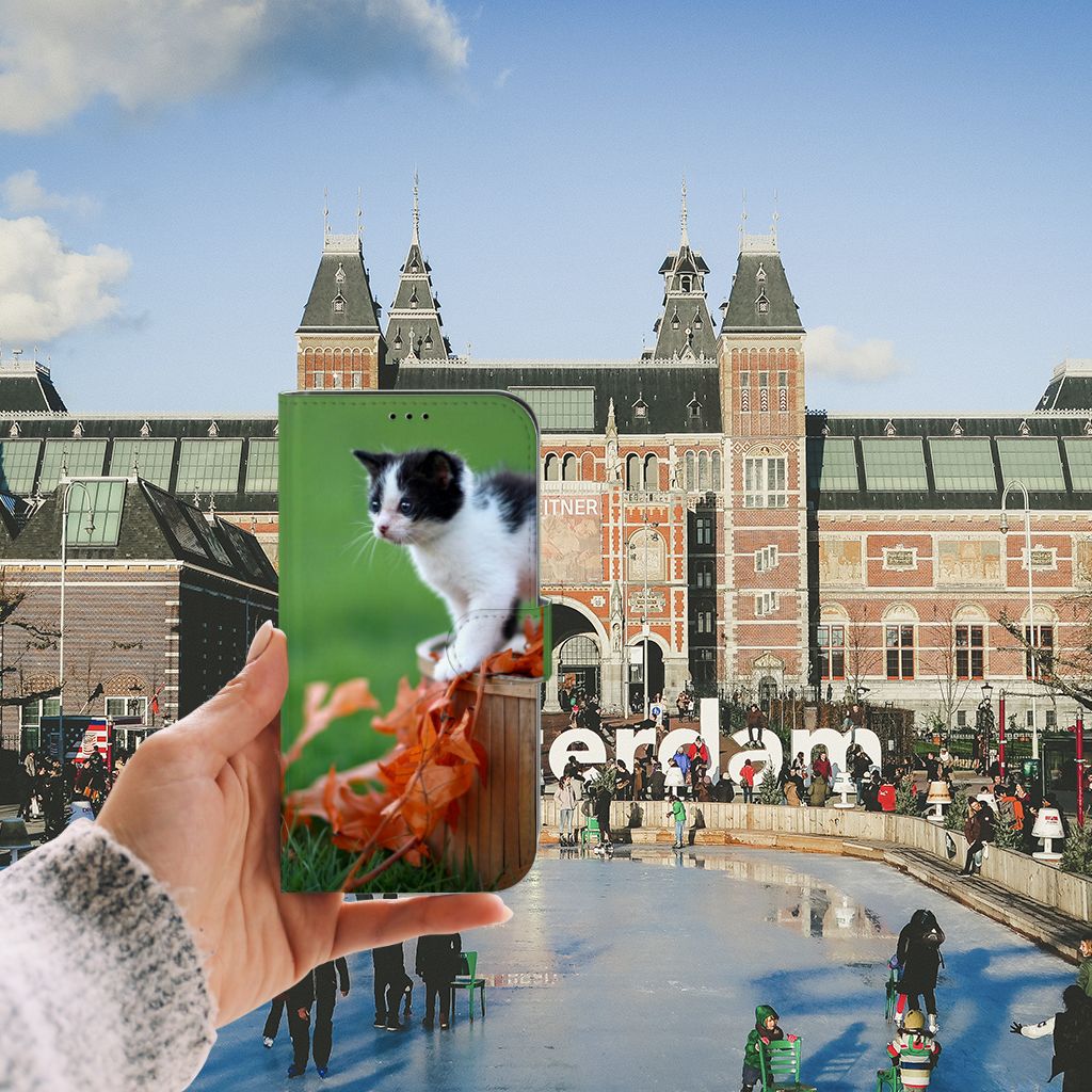 iPhone 13 Pro Max Telefoonhoesje met Pasjes Kitten