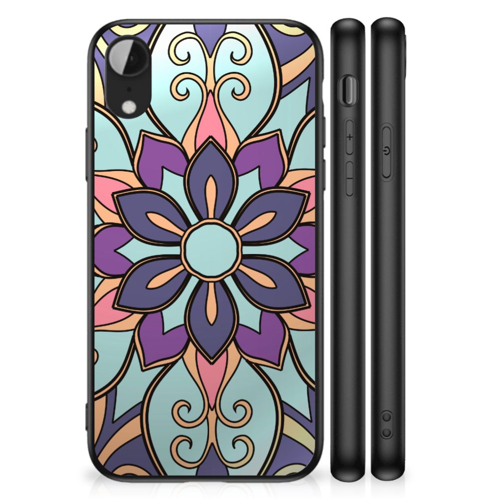 Apple iPhone XR Bloemen Hoesje Purple Flower B2C Telecom