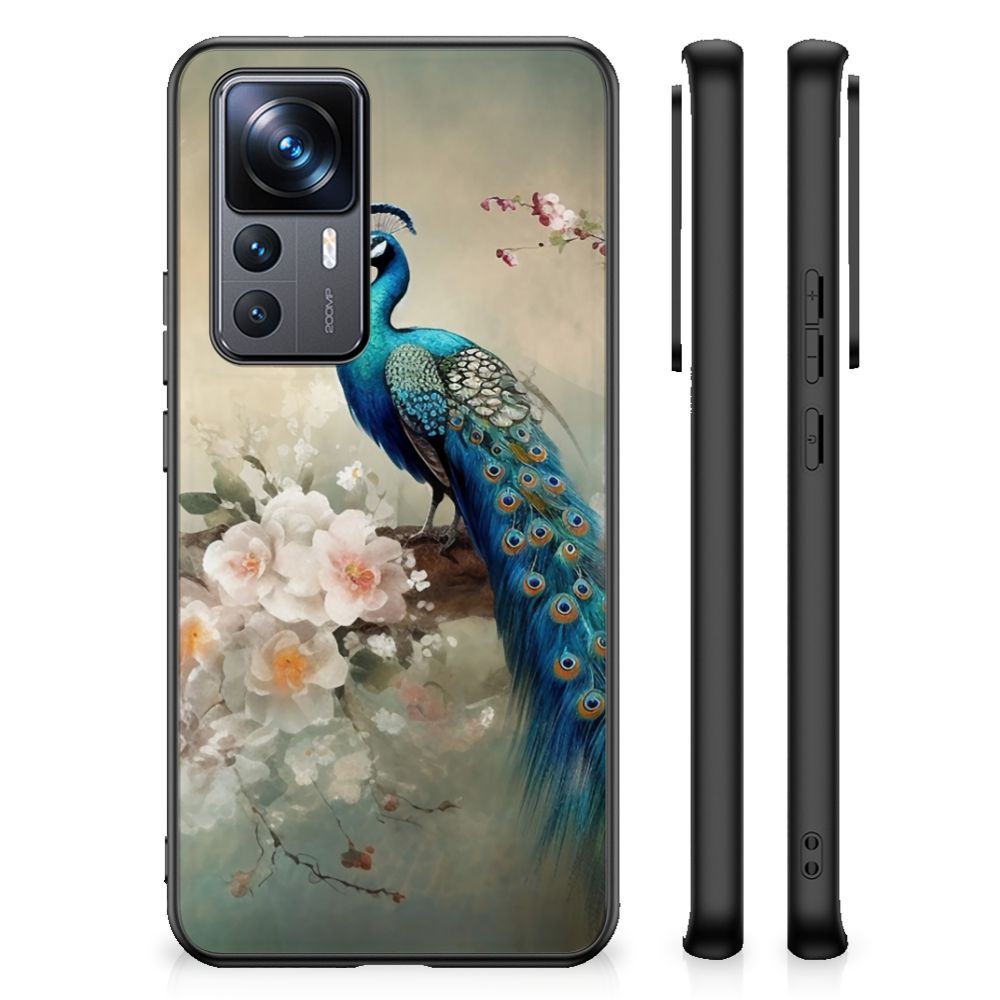 Dierenprint Telefoonhoesje voor Xiaomi 12T | 12T Pro Vintage Pauwen