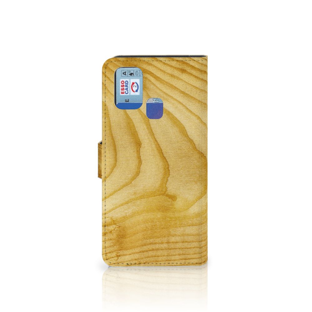 Samsung Galaxy M31 Book Style Case Licht Hout