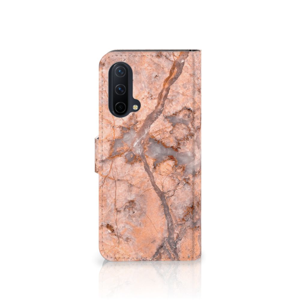 OnePlus Nord CE 5G Bookcase Marmer Oranje