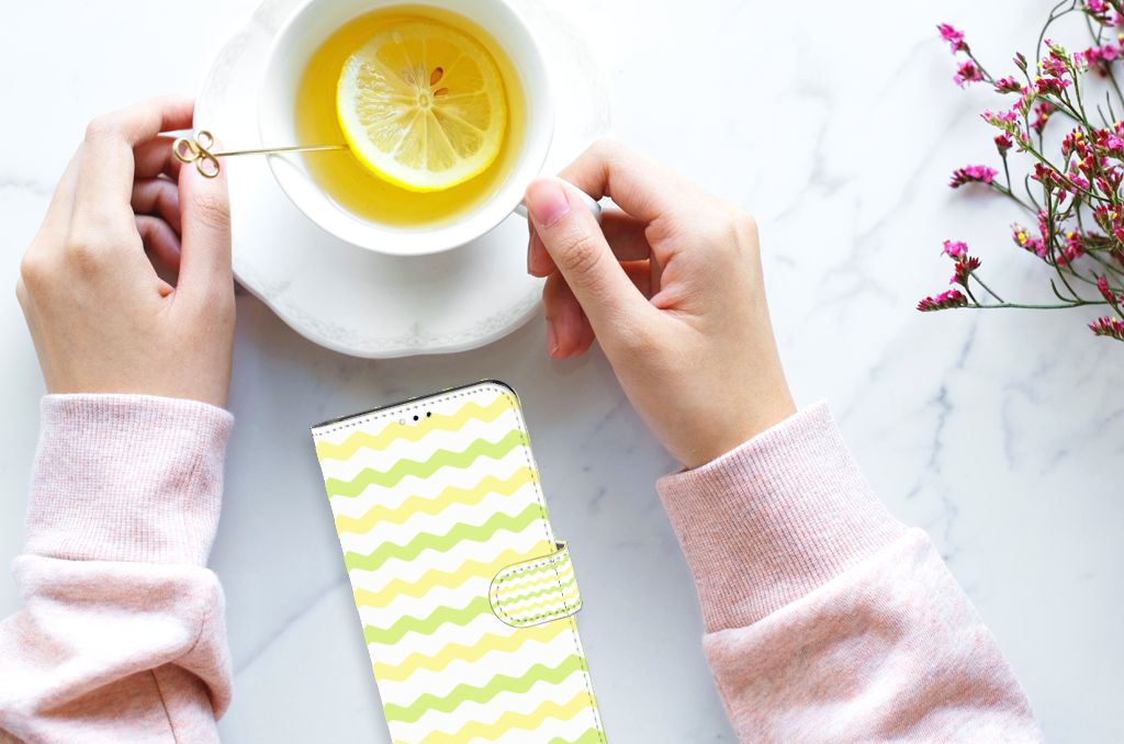Samsung Galaxy A23 Telefoon Hoesje Waves Yellow