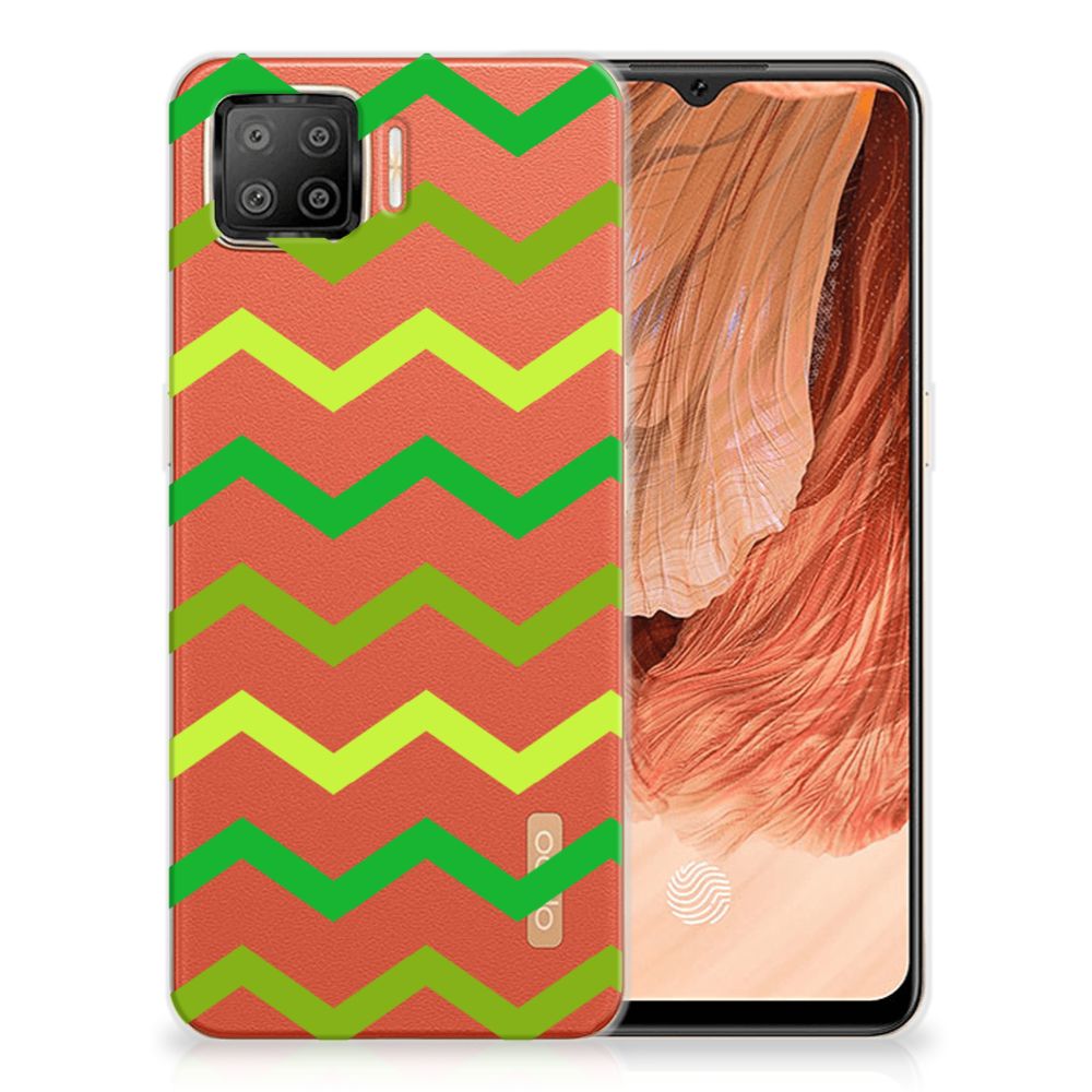 OPPO A73 4G TPU bumper Zigzag Groen B2C Telecom