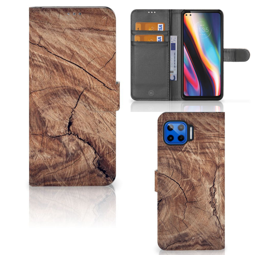 Motorola Moto G 5G Plus Book Style Case Tree Trunk