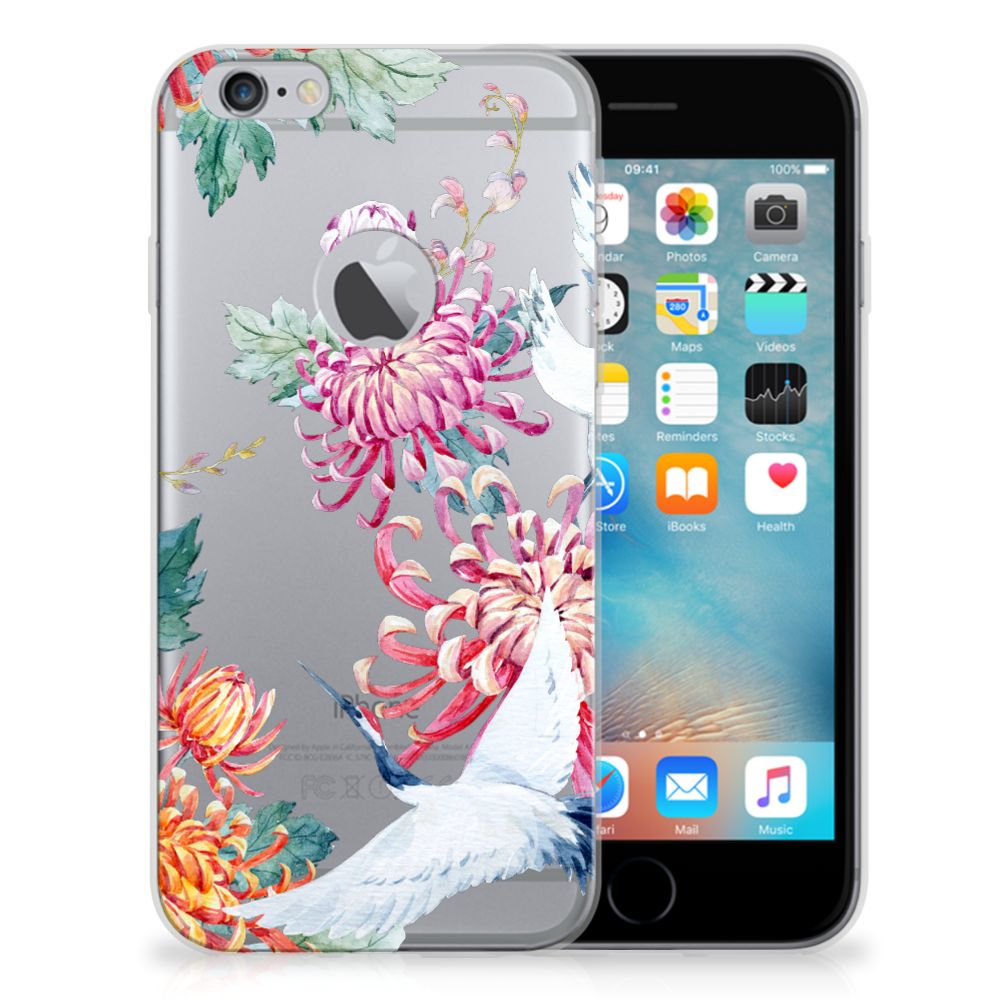 Apple iPhone 6 Plus | 6s Plus TPU Hoesje Bird Flowers