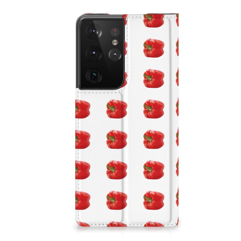 Samsung Galaxy S21 Ultra Flip Style Cover Paprika Red - B2C Telecom