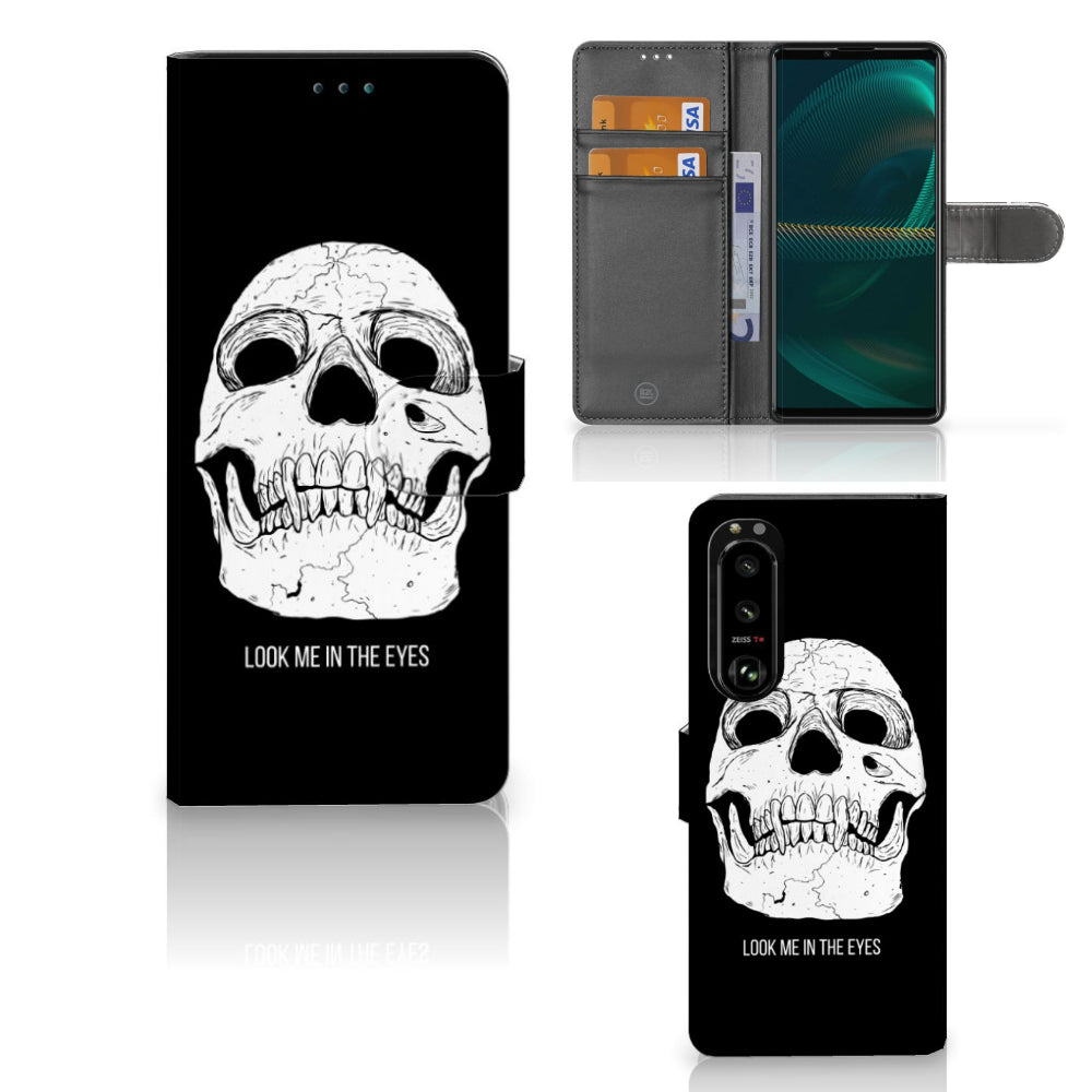 Telefoonhoesje met Naam Sony Xperia 5III Skull Eyes