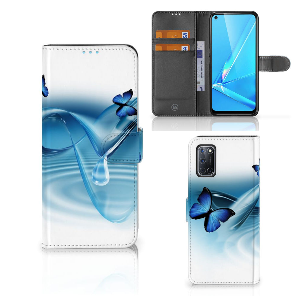 OPPO A72 | OPPO A52 Telefoonhoesje met Pasjes Vlinders