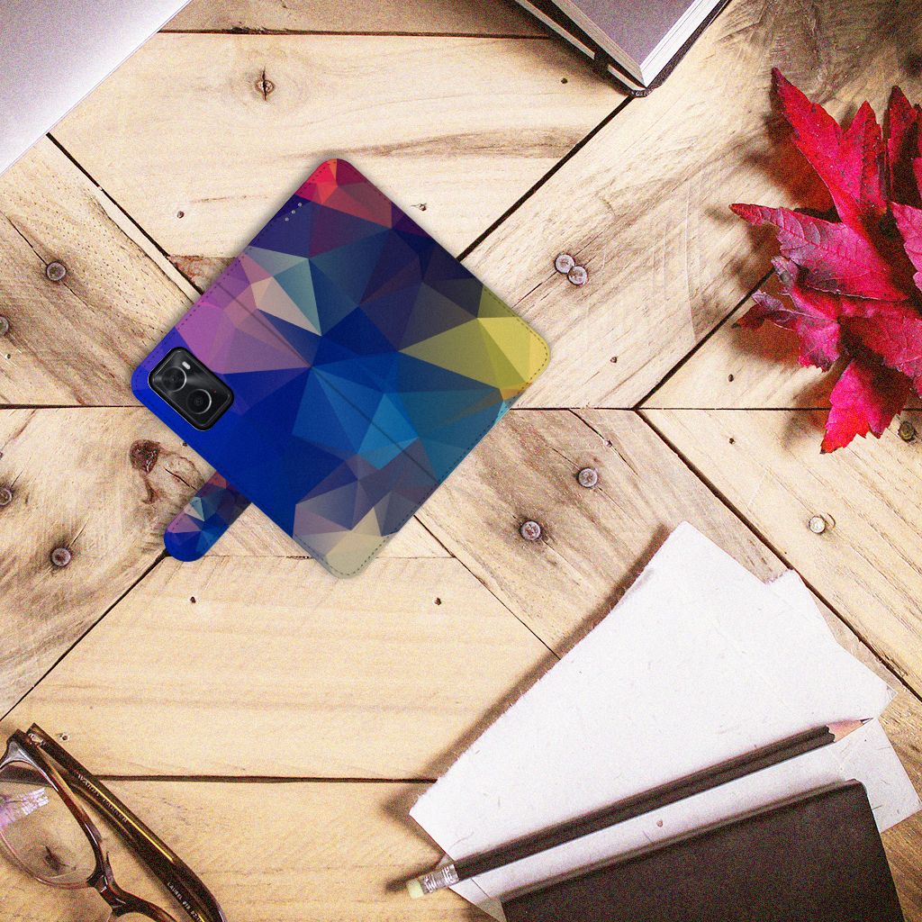 OPPO A76 | A96 Book Case Polygon Dark