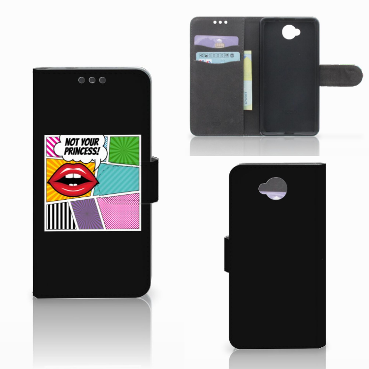 Microsoft Lumia 650 Wallet Case met Pasjes Popart Princess