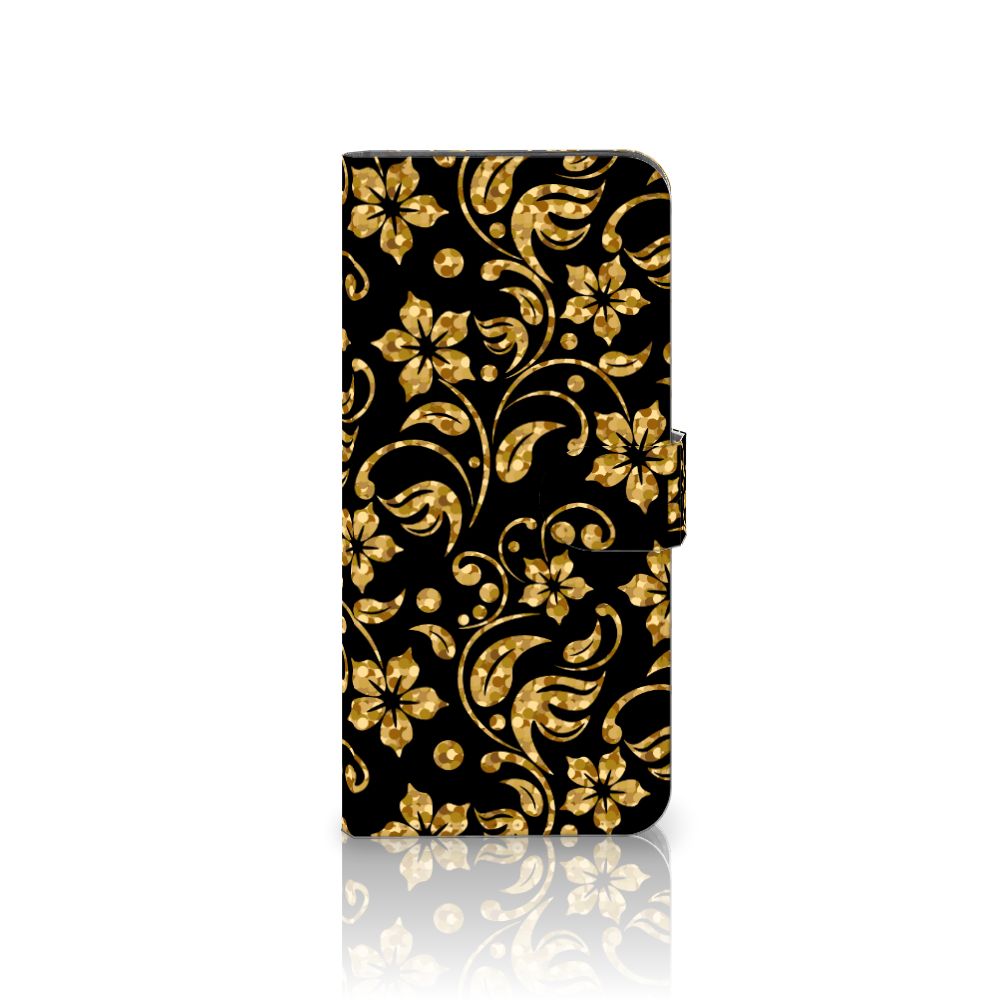 Motorola Edge 20 Lite Hoesje Gouden Bloemen