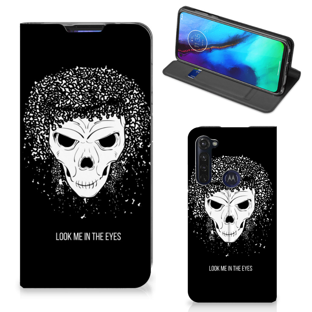Mobiel BookCase Motorola Moto G Pro Skull Hair - B2C Telecom