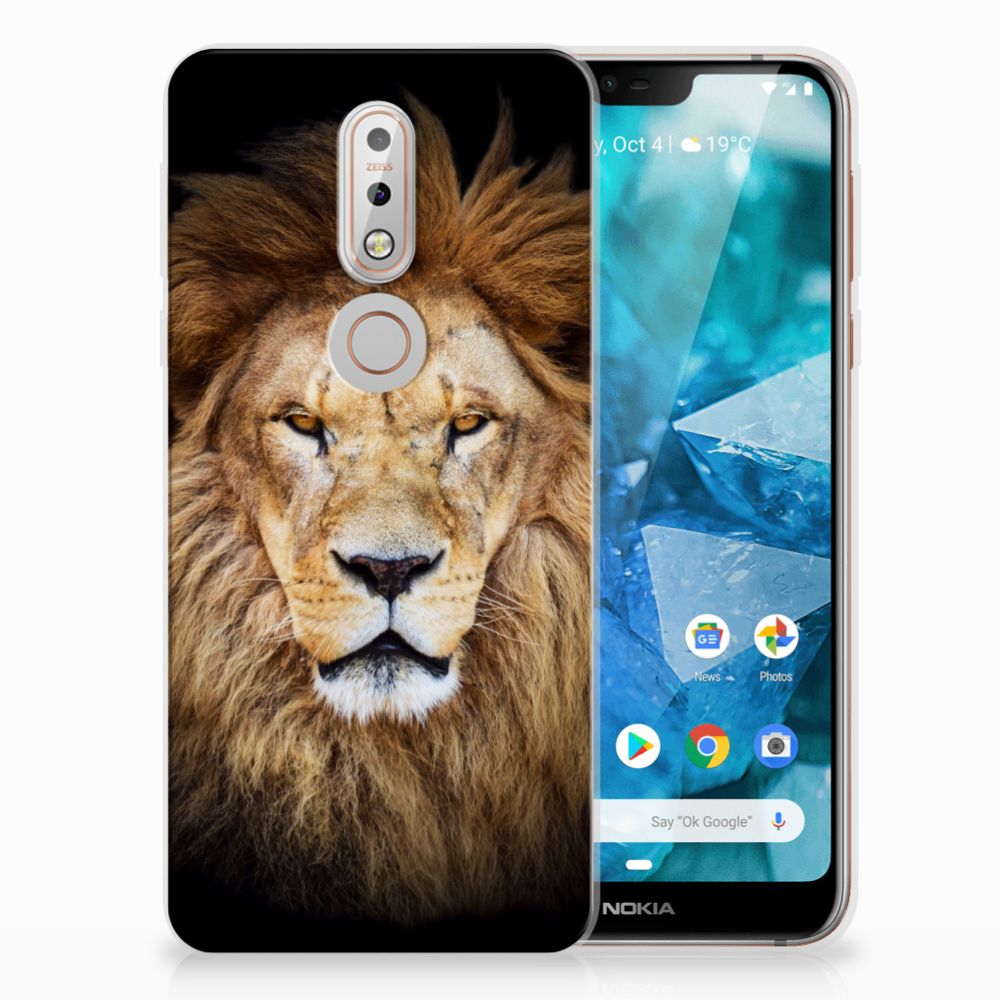 Nokia 7.1 TPU Hoesje Leeuw