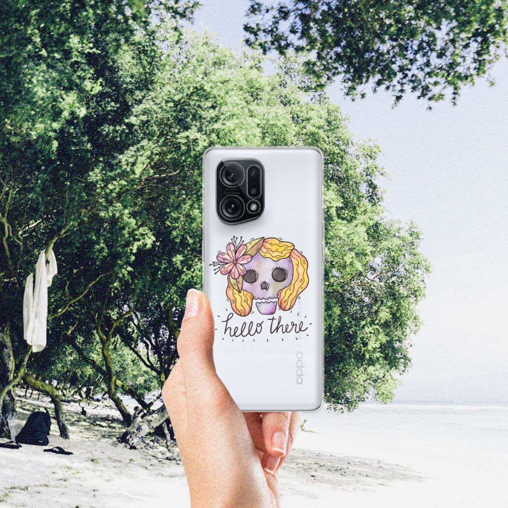 Silicone Back Case OPPO Find X5 Boho Skull B2C Telecom