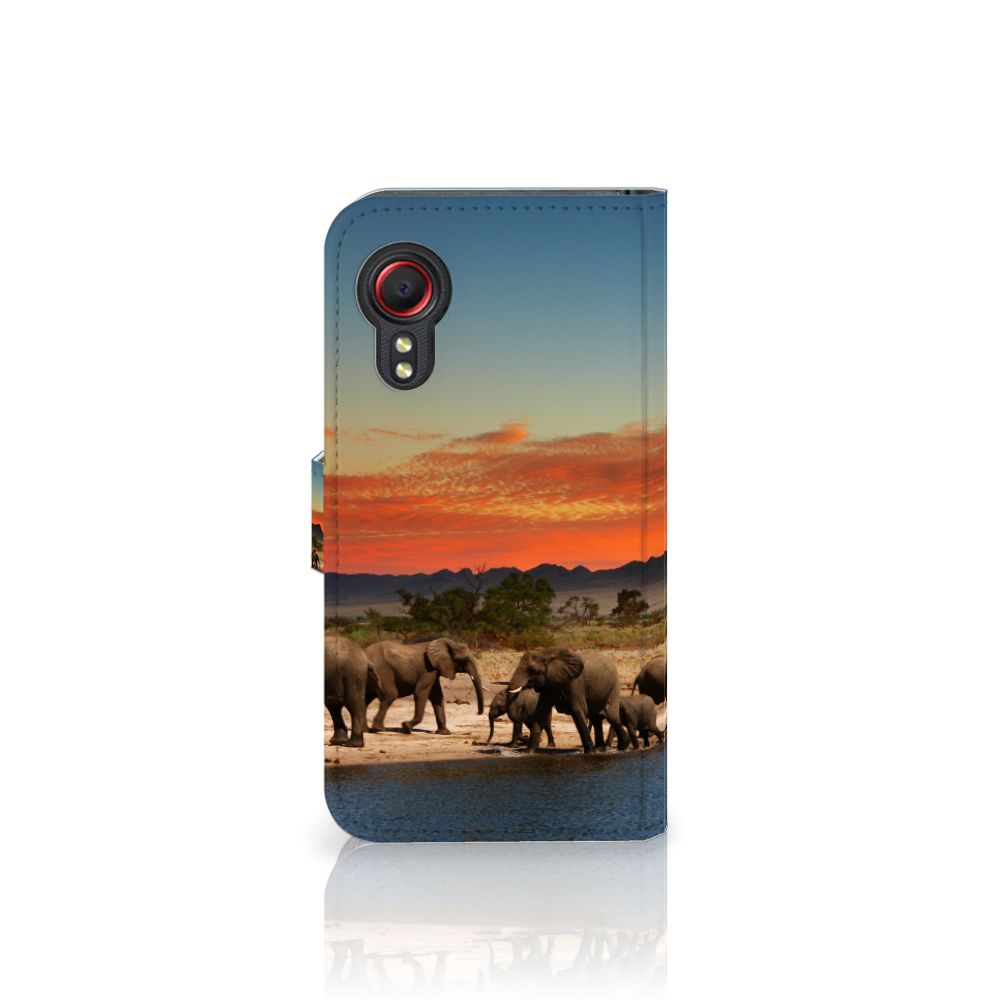 Samsung Galaxy Xcover 5 Telefoonhoesje met Pasjes Olifanten
