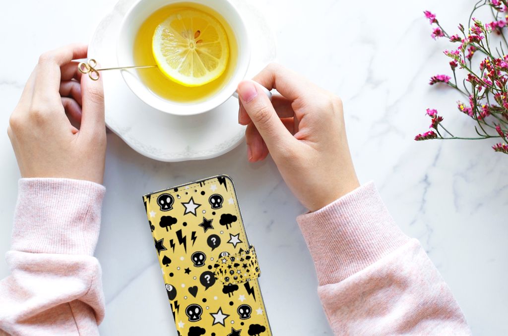 Telefoonhoesje met Naam Alcatel 1S 2020 Punk Geel