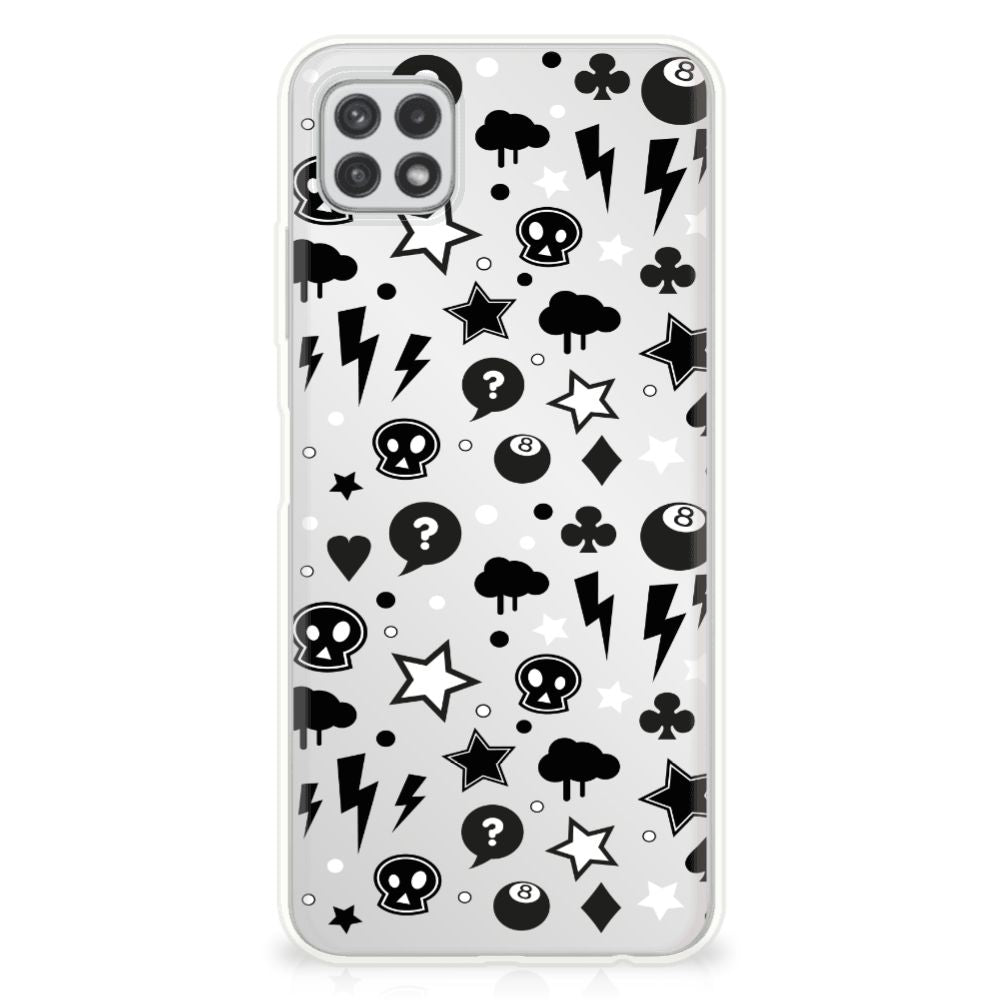 Silicone Back Case Samsung Galaxy A22 5G Silver Punk B2C Telecom