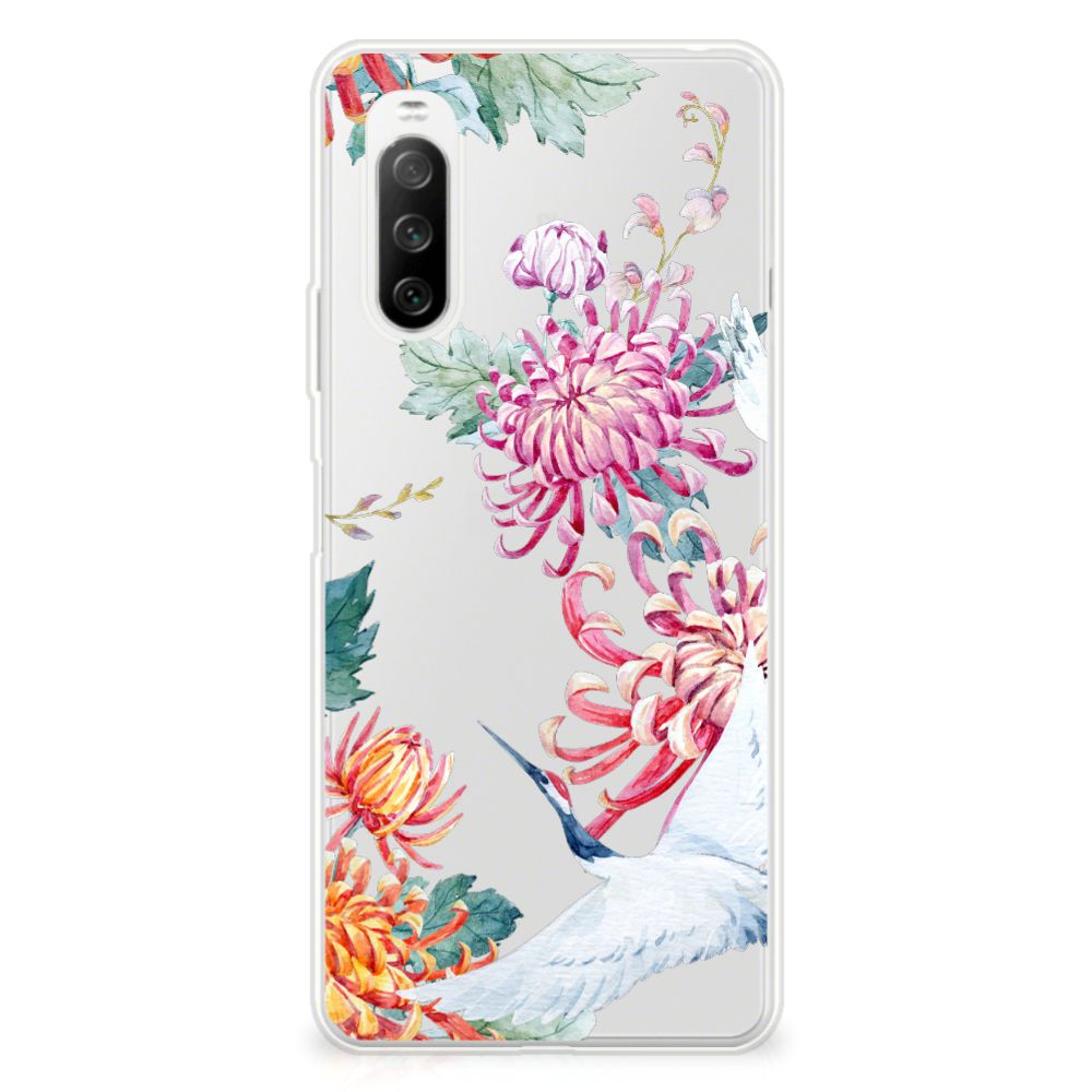 Sony Xperia 10 III TPU Hoesje Bird Flowers B2C Telecom
