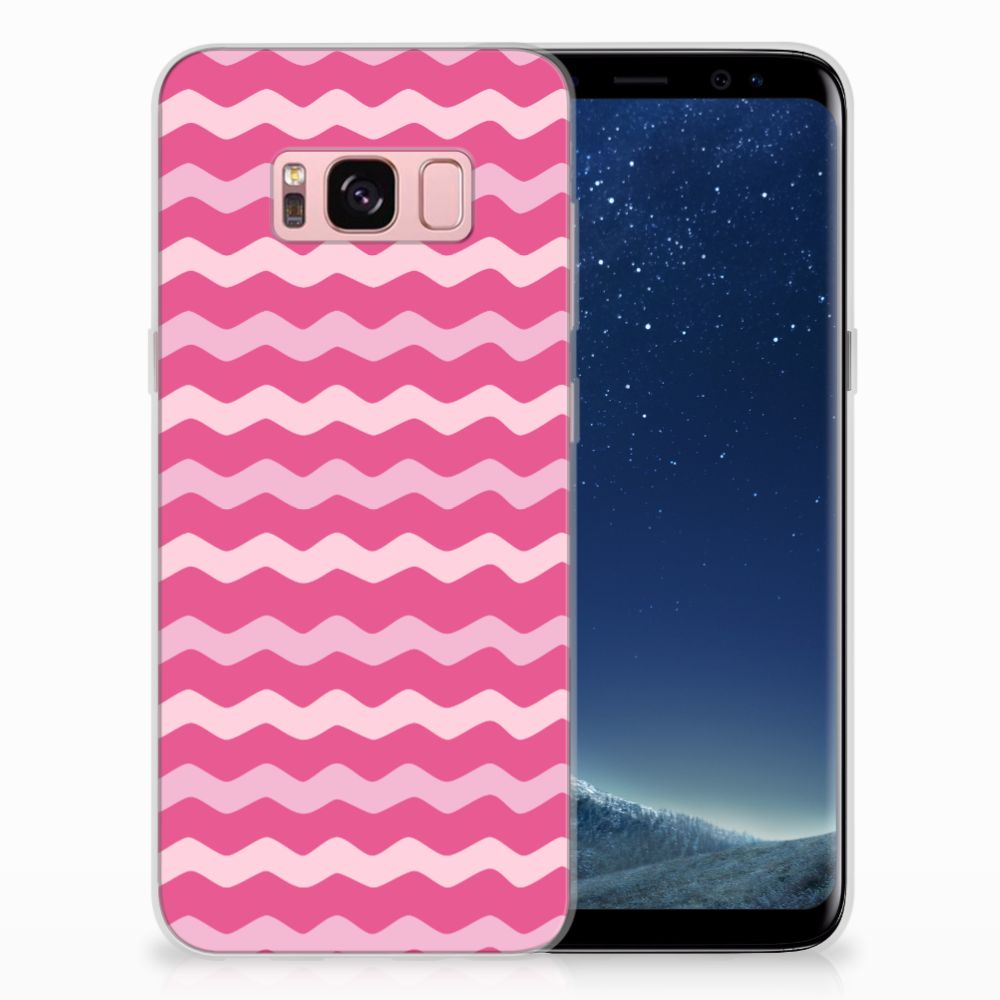 Samsung Galaxy S8 TPU bumper Waves Pink