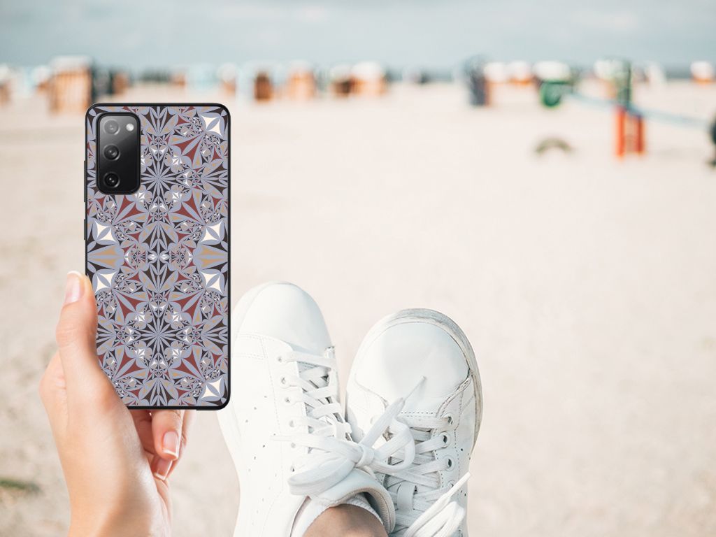 Samsung Galaxy S20 FE Marmeren Print Telefoonhoesje Flower Tiles B2C Telecom