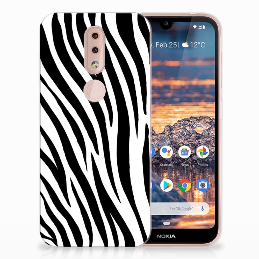 Nokia 4.2 TPU Hoesje Zebra