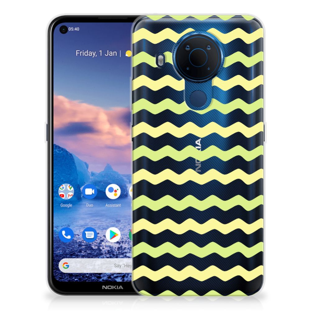 Nokia 5.4 TPU bumper Waves Yellow