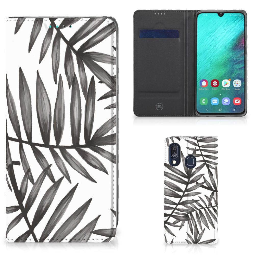 Samsung Galaxy A40 Smart Cover Leaves Grey