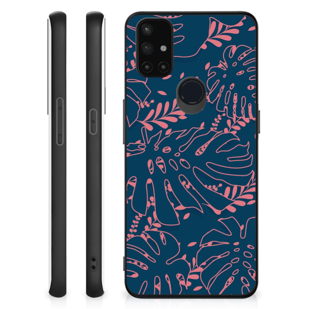 OnePlus Nord N10 5G Bloemen Hoesje Palm Leaves