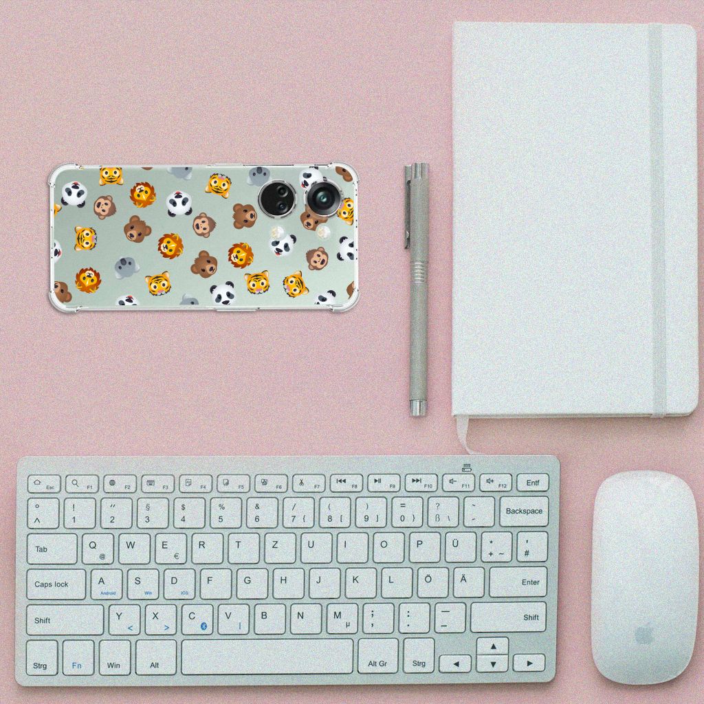 Doorzichtige Silicone Hoesje voor OnePlus Nord 3 Dieren Emojis B2C Telecom